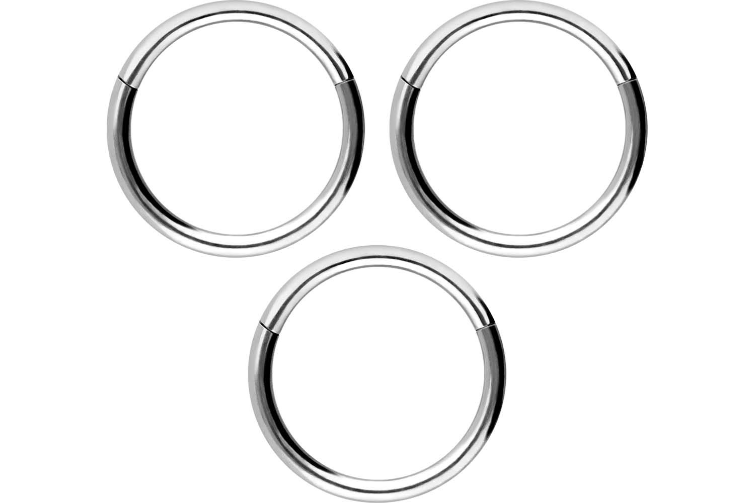 SET Chirurgenstahl Segmentring Clicker Piercing